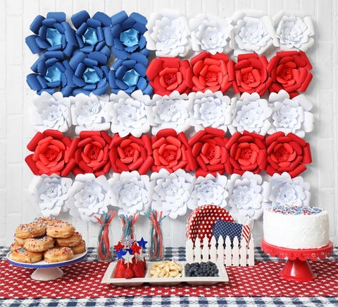 4th of july crafts giant paper flower american flag