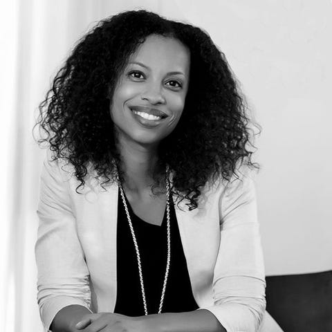 black and white headshot