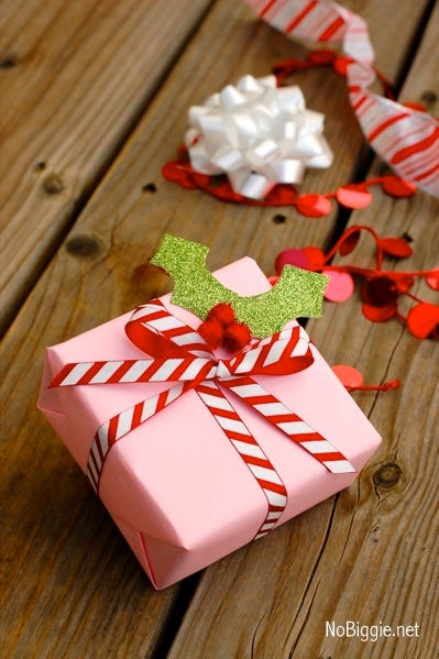 Gift Wrapping Ideas Pink and Peppermint