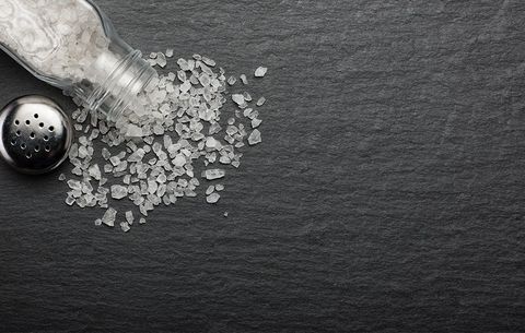 Salt spilling out of salt shaker
