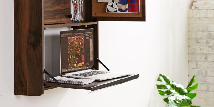 20 Floating Desks For Your Small Workspace Wall Mounted - Wall Mount Shelf For Laptop Computer