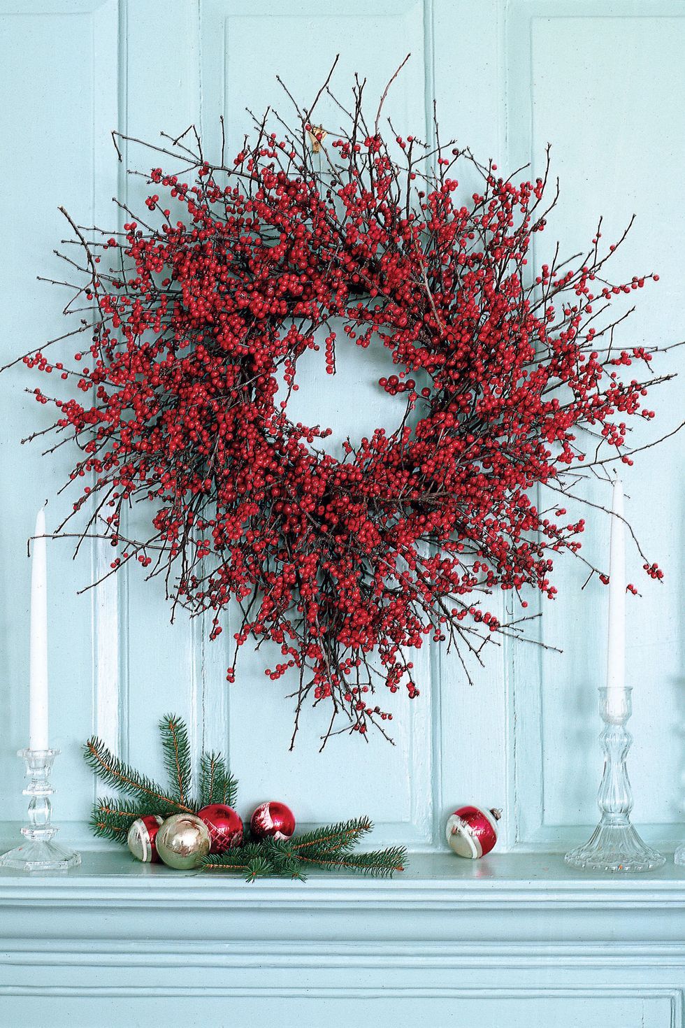 Red Sparkly Christmas Present Wreath Door Hanger