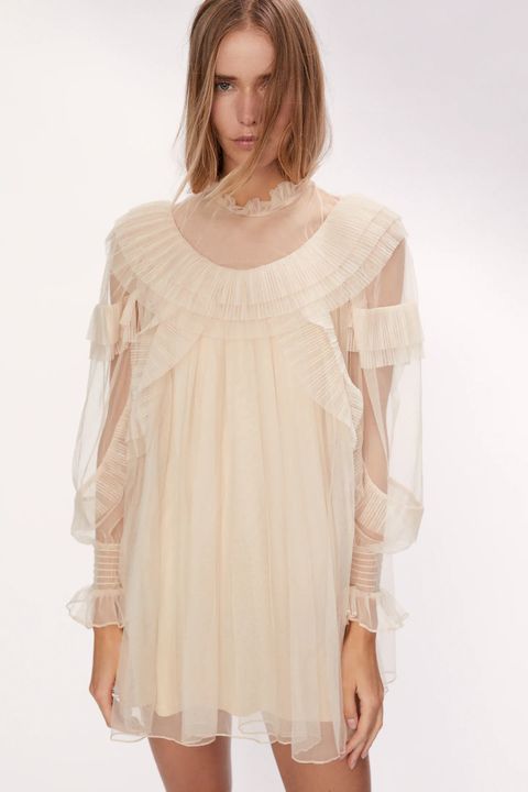 de tul de Zara de 30 euros arrasa Vestido blanco
