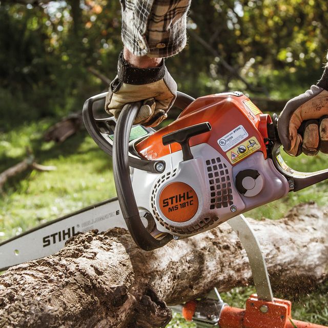 stihl chainsaw in use