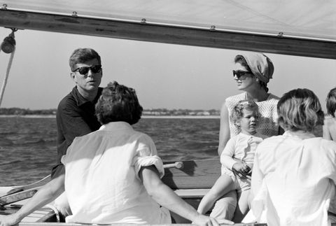 John F. Kennedy and Jacqueline, Boating with Family, at Hyannis