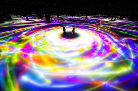 Water, Light, Purple, Colorfulness, Design, Psychedelic art, Visual effect lighting, Pattern, Graphics, Circle, 