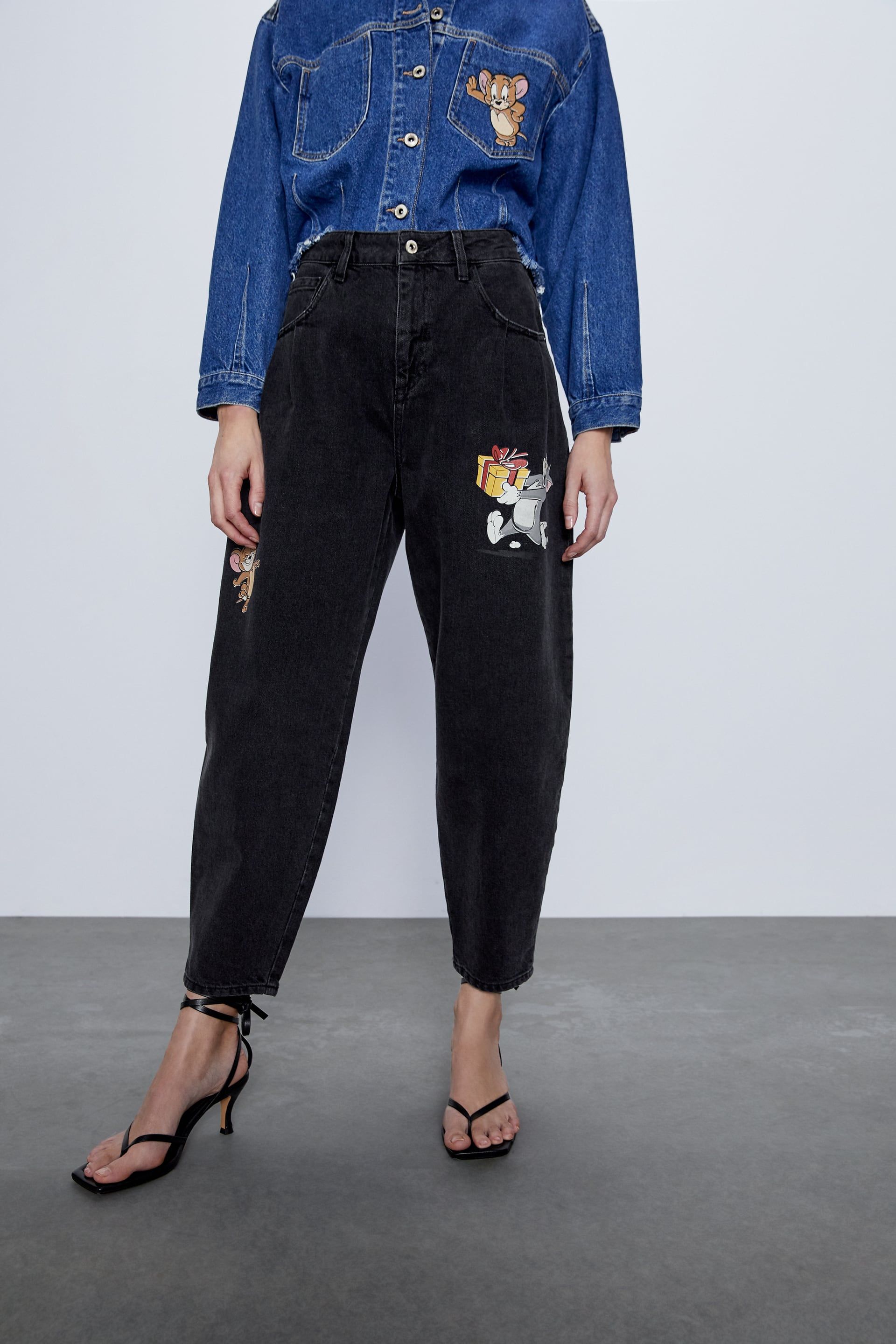 zara tom and jerry jeans