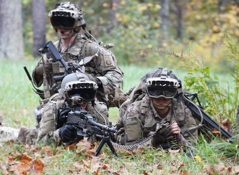 Integrated Visual Augmentation System (IVAS) soldiers from the 82nd airborne division used the latest prototype of the integrated visual augmentation system ivas during a training exercise in october at fort pickett, va the event was part of a larger soldier touch point, the third major milestone in the development and testing of the ivas, which will undergo one more stp in the spring before initial fielding next year us army photo by bridgett siter