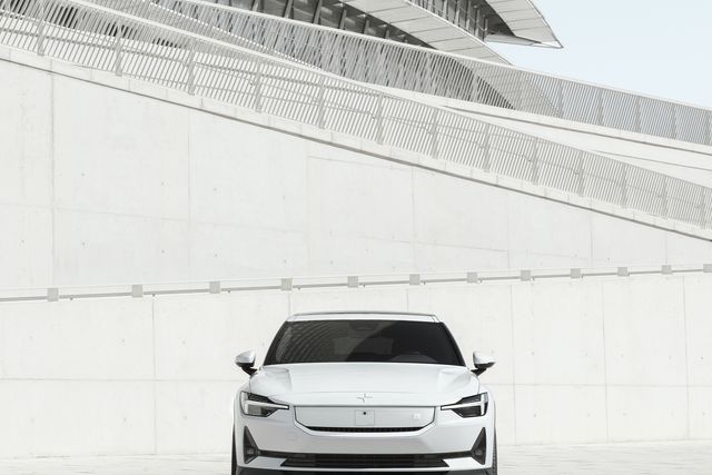 polestar 2 in front of a white wall