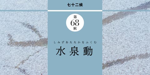 和の暦 小寒 しみずあたたかをふくむ 睦月1月10日 この時季だけのめずらしい氷の花