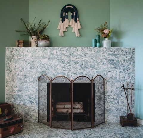 70 Best Fireplace Ideas Beautiful, Decorative Tiles Fireplace Hearth