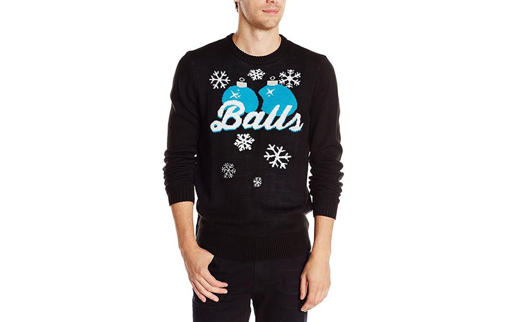 blue balls christmas sweater