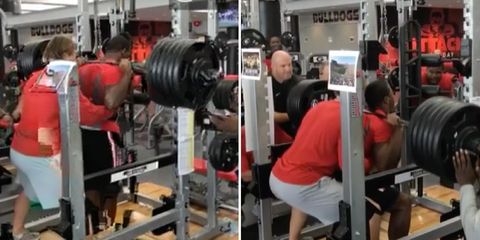 nick chubb squats 600 pounds