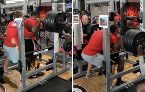 Watch Georgia Running Back Nick Chubb Squat 600 Pounds Men S Health