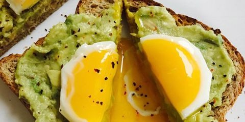 egg yolk avo toast