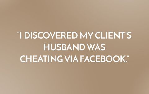 My client's husband was cheating via Facebook