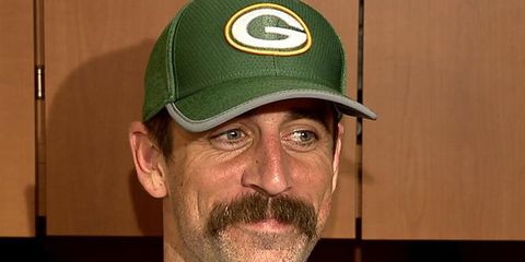 1980s Porn Star Male Don - Aaron Rodgers Grew a '70s Porn Star Mustache, and the Internet Is Deeply  Impressed | Men's Health