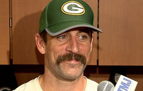 Jalen Porn Star - Aaron Rodgers Grew a '70s Porn Star Mustache, and the ...
