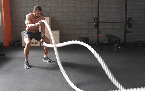 Battle Ropes And Pushups Workout Men S Health
