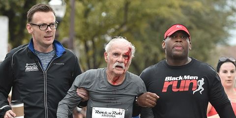 old man falls at arizona marathon 