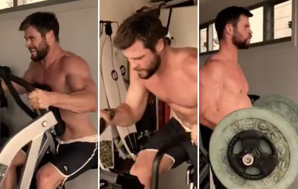 This Is What Chris Hemsworth S Insane Workout Looks Like Men S Health