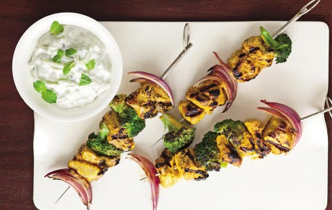 Chicken Tikka Kabobs with Coconut "Cream"