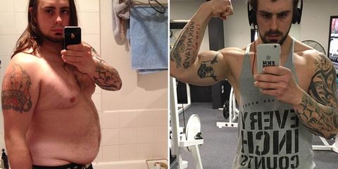 man 60 pound weight loss