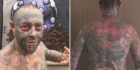 man tattooed 90% of his body