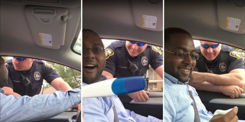 police helps woman surprise husband pregnancy announcement 