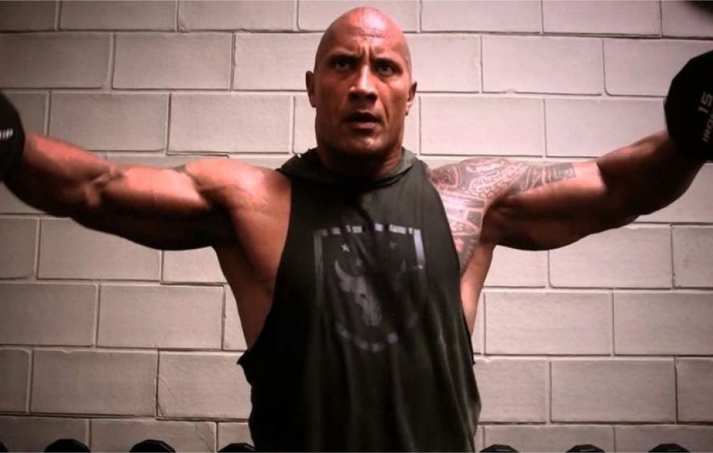 the rock workout shirt