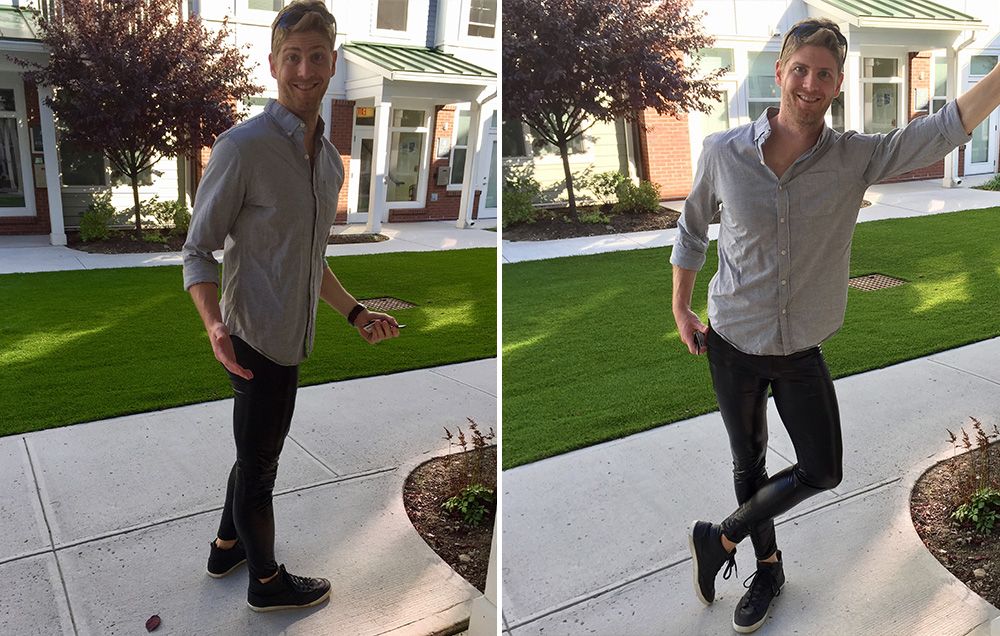 men wearing tights in public
