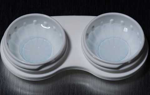 Using the same old contact lens case 