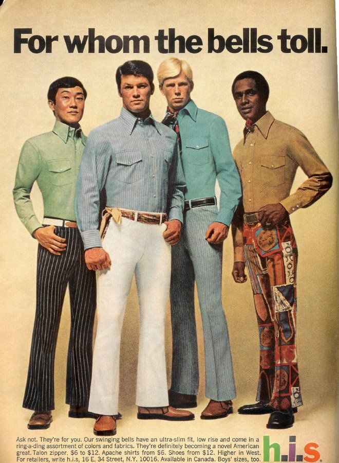 men's bell bottom pants
