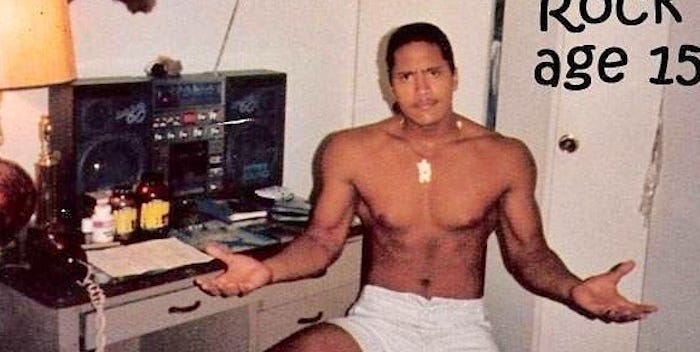 Dwayne 'The Rock' Johnson Posts Insane Throwback Pic at Just 15 Years Old Dwayne 'The Rock' Johnson Posts Insane Throwback Pic at Just 15 Years Old