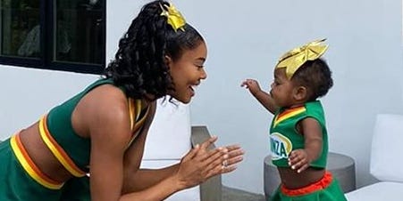 Gabrielle Union And Daughter Wore Bring It On Halloween Costumes Gabrielle Union And Daughter Wore Bring It On Halloween Costumes