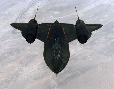 Avión de reconocimiento aéreo SR-71b '' Blackbird ''