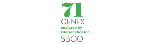 Lifegenetics will analyze 71 genes for $300