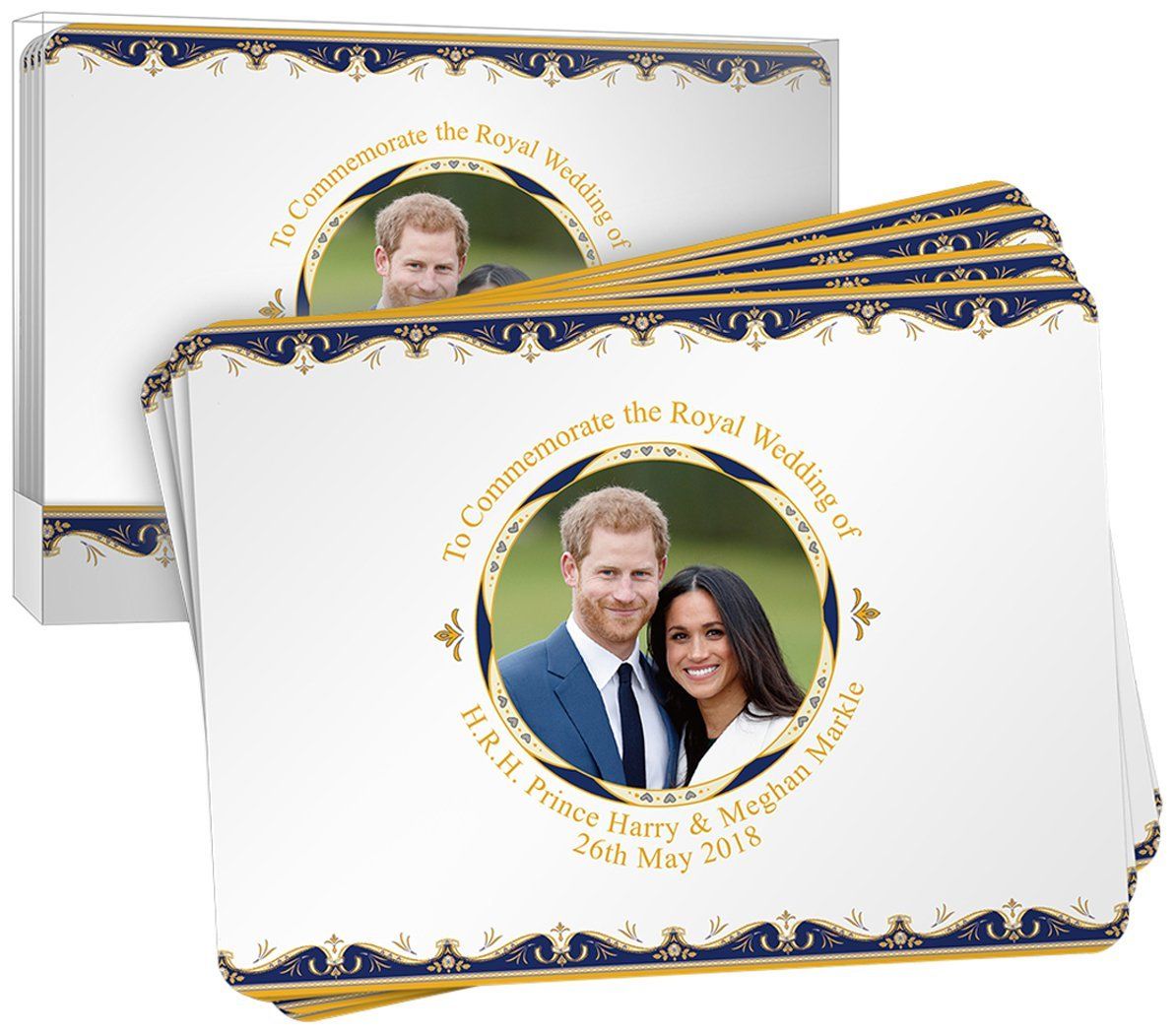 The Royal Wedding Harry & Meghan Royal Couple Oval Metal Commemorative Key Fob 