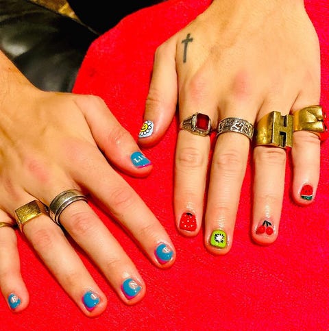 photo Black And Red Nail Designs Men britney tokyo harry styles playboi