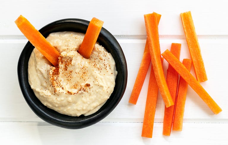 Carrots and hummus