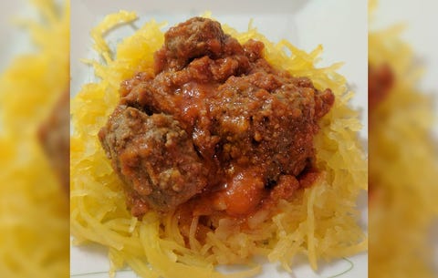 Spaghetti Squash with Beef Marinara