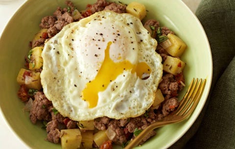 Poached Egg with Tuscan Hash