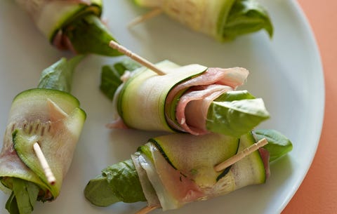 Zucchini Wrapped Prosciutto with Basil