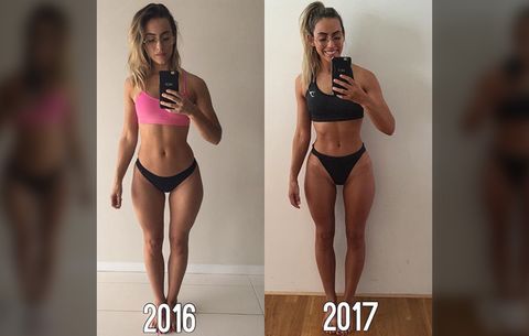 Before and after butt workouts