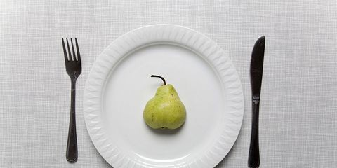 Pear on a plate