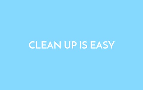 Clean up is easy