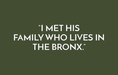 I met his family who lives in the Bronx