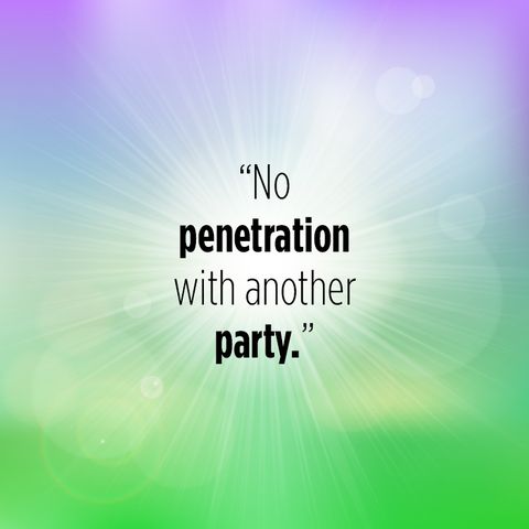 No penetration with another party.