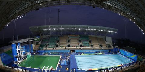 Green Olympic swimming pool