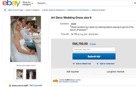 This Woman Is Selling Her Wedding Dress On Ebay To Fund Her